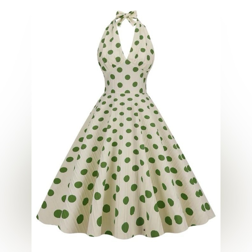 1950’s style polka dot swing dress